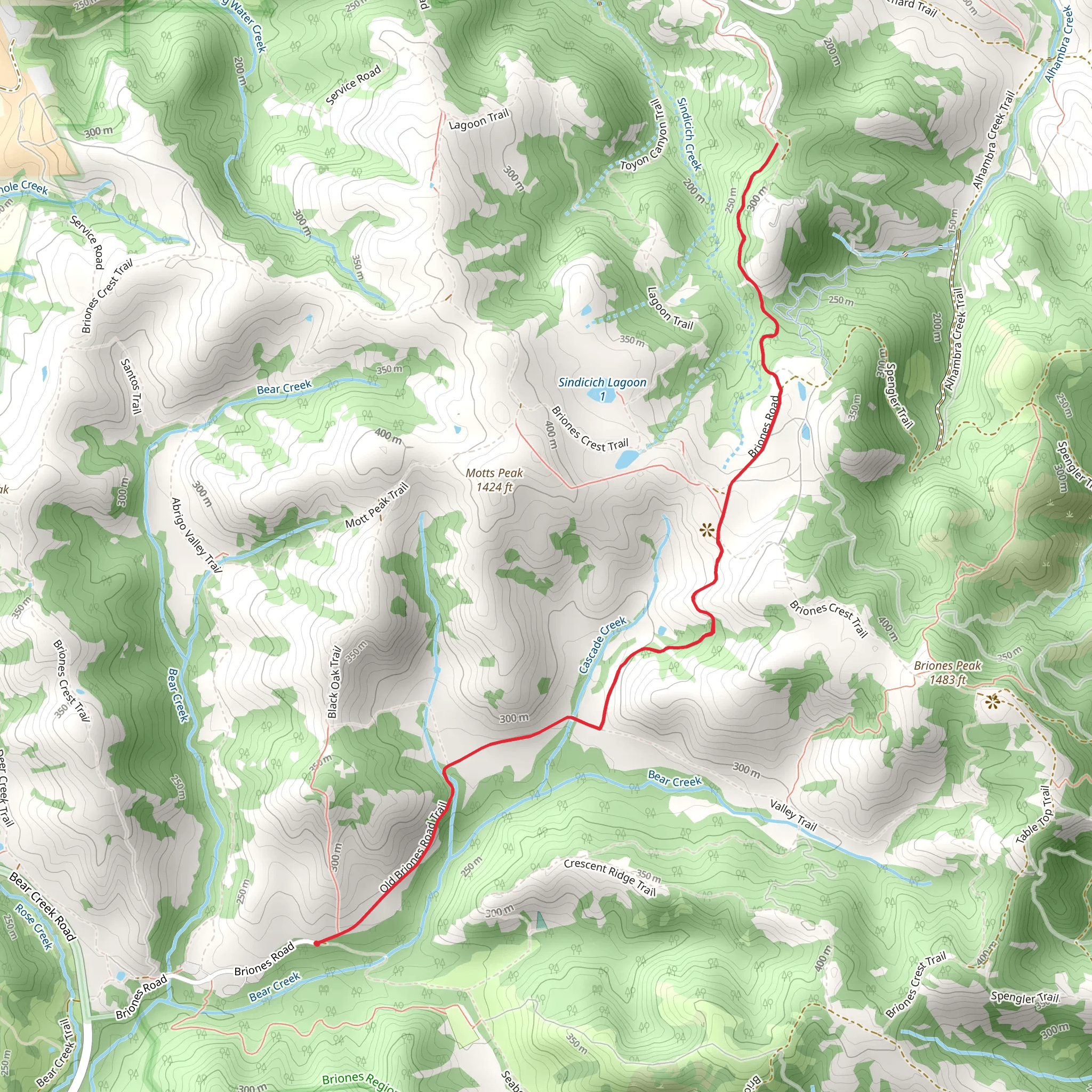 Old Briones Road Trail mobile static map