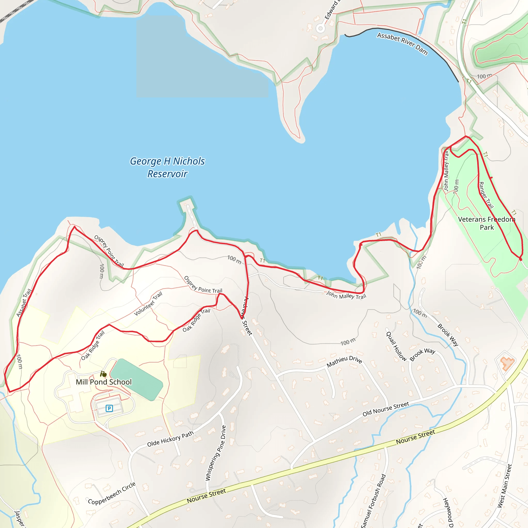 Osprey Point Loop Trail via Veterans Freedom Park mobile static map