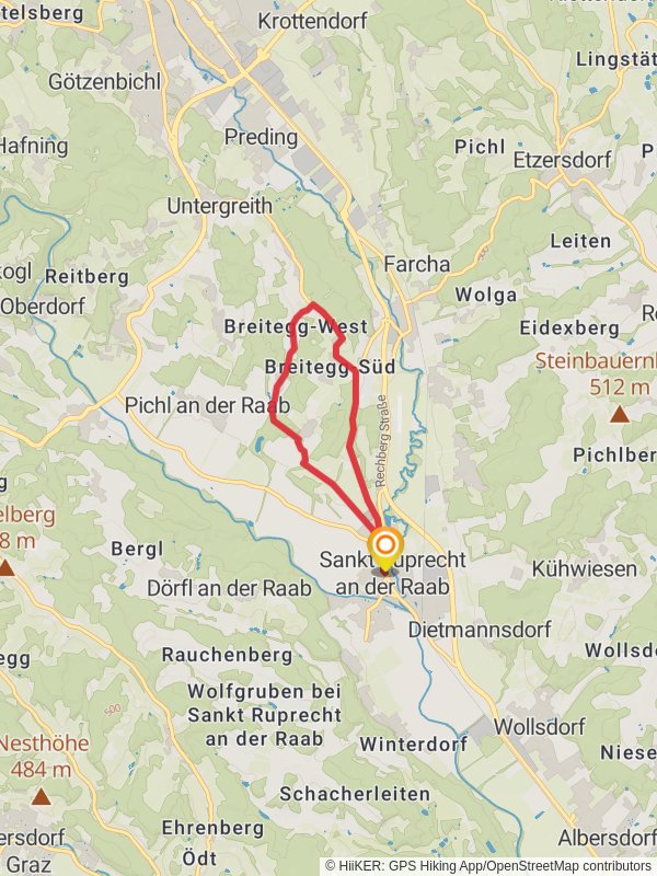 Breiteggerweg Loop mobile static map
