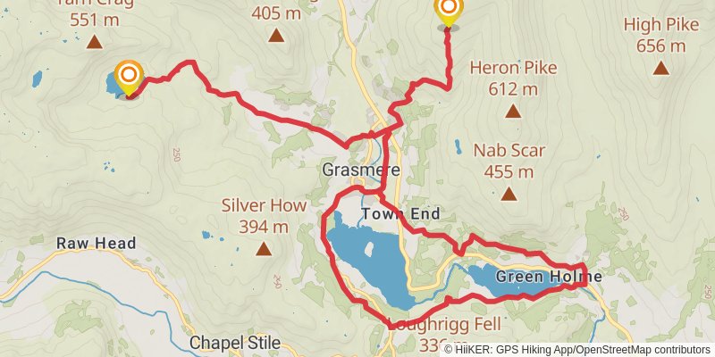 Wordsworth Memorial Way stage 9 Map