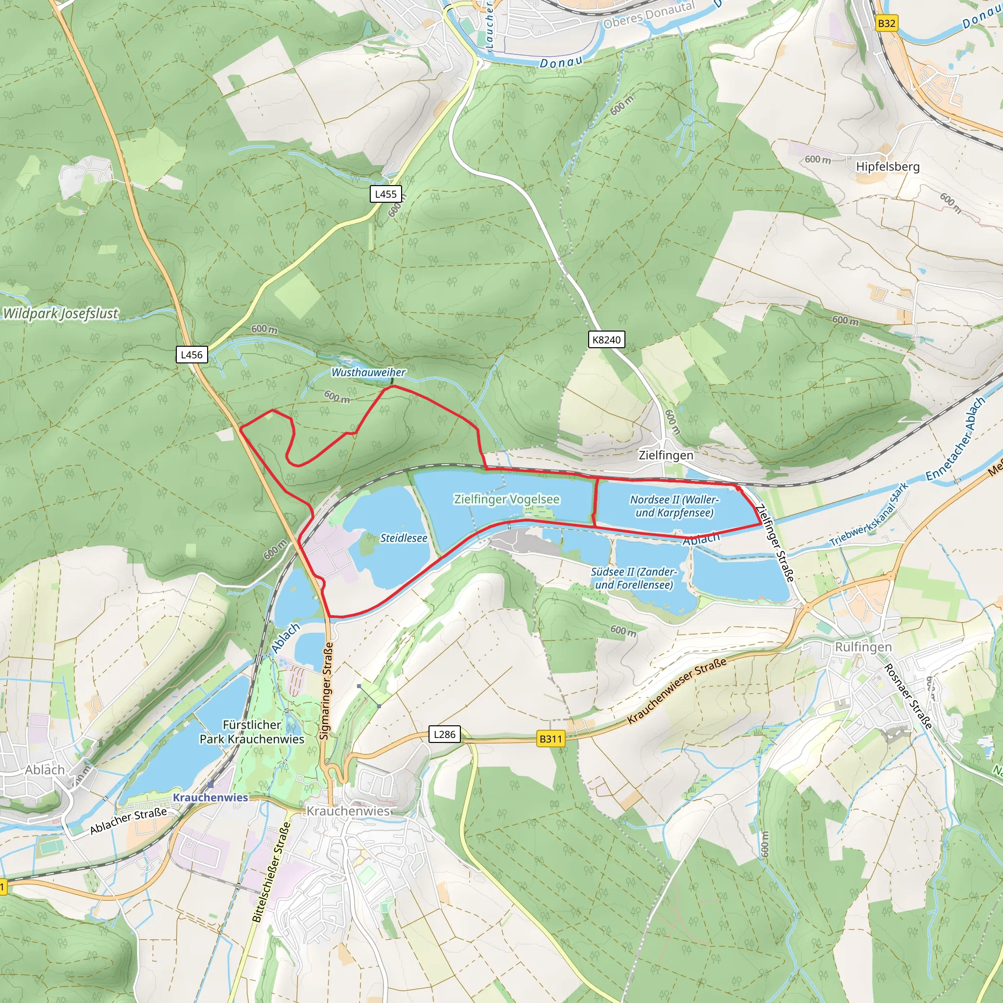 Nordsee II, Vogelsee and Steidlesee Loop mobile static map