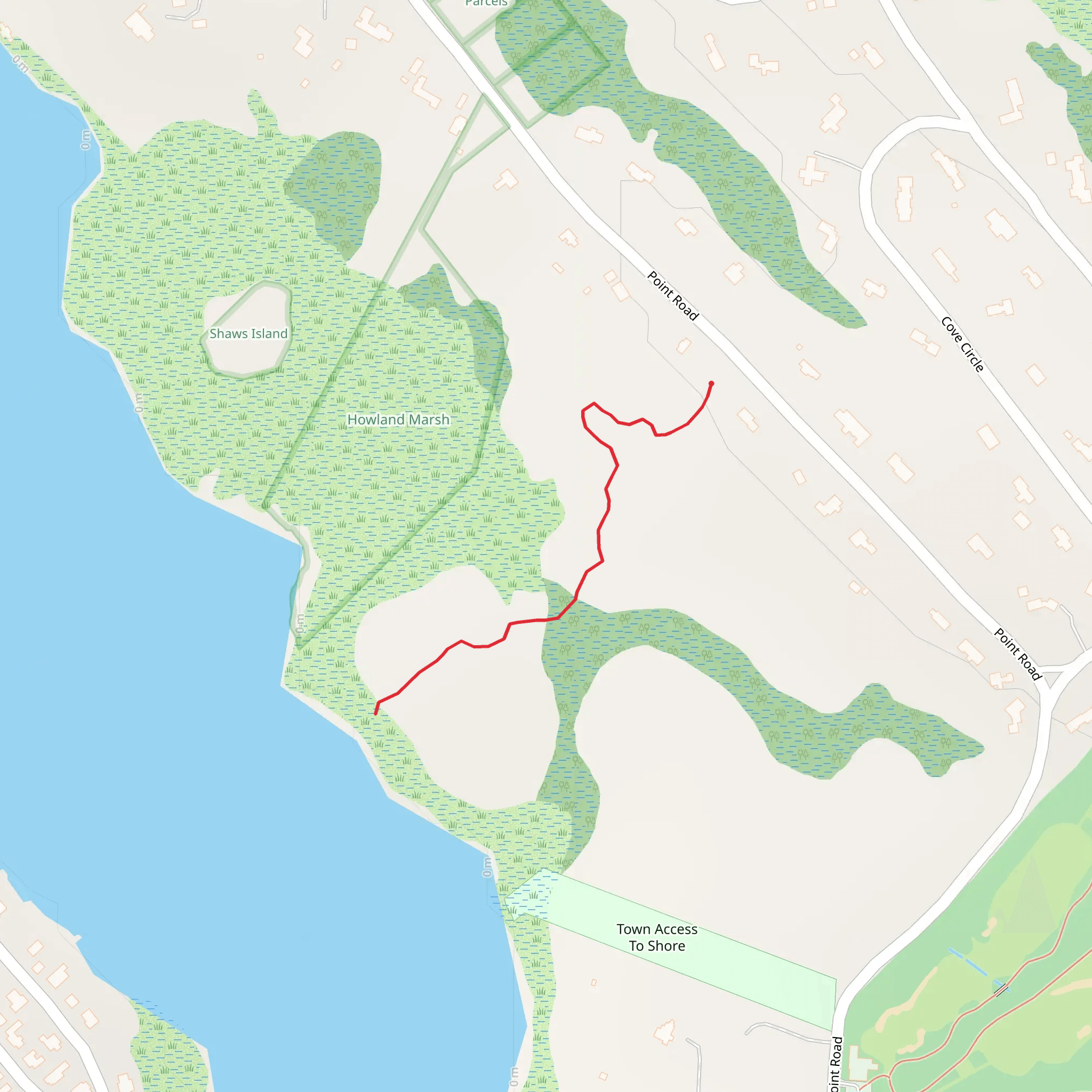 Point Road Out and Back mobile static map