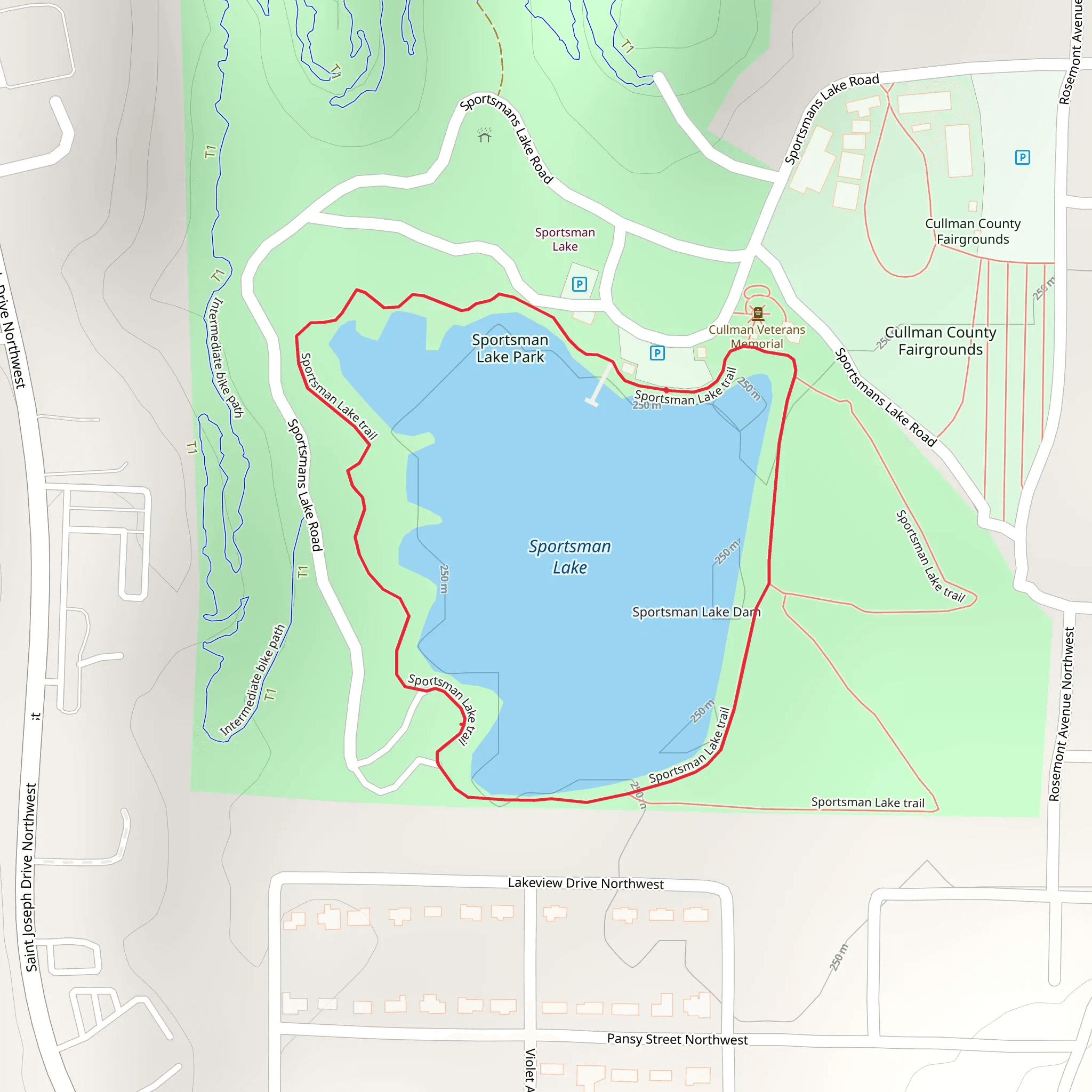Sportsman Lake Loop mobile static map