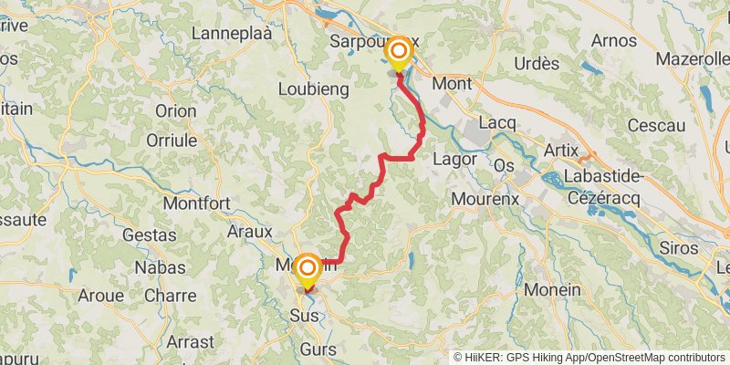 GR 65 Rocamadour Variant stage 28 Map