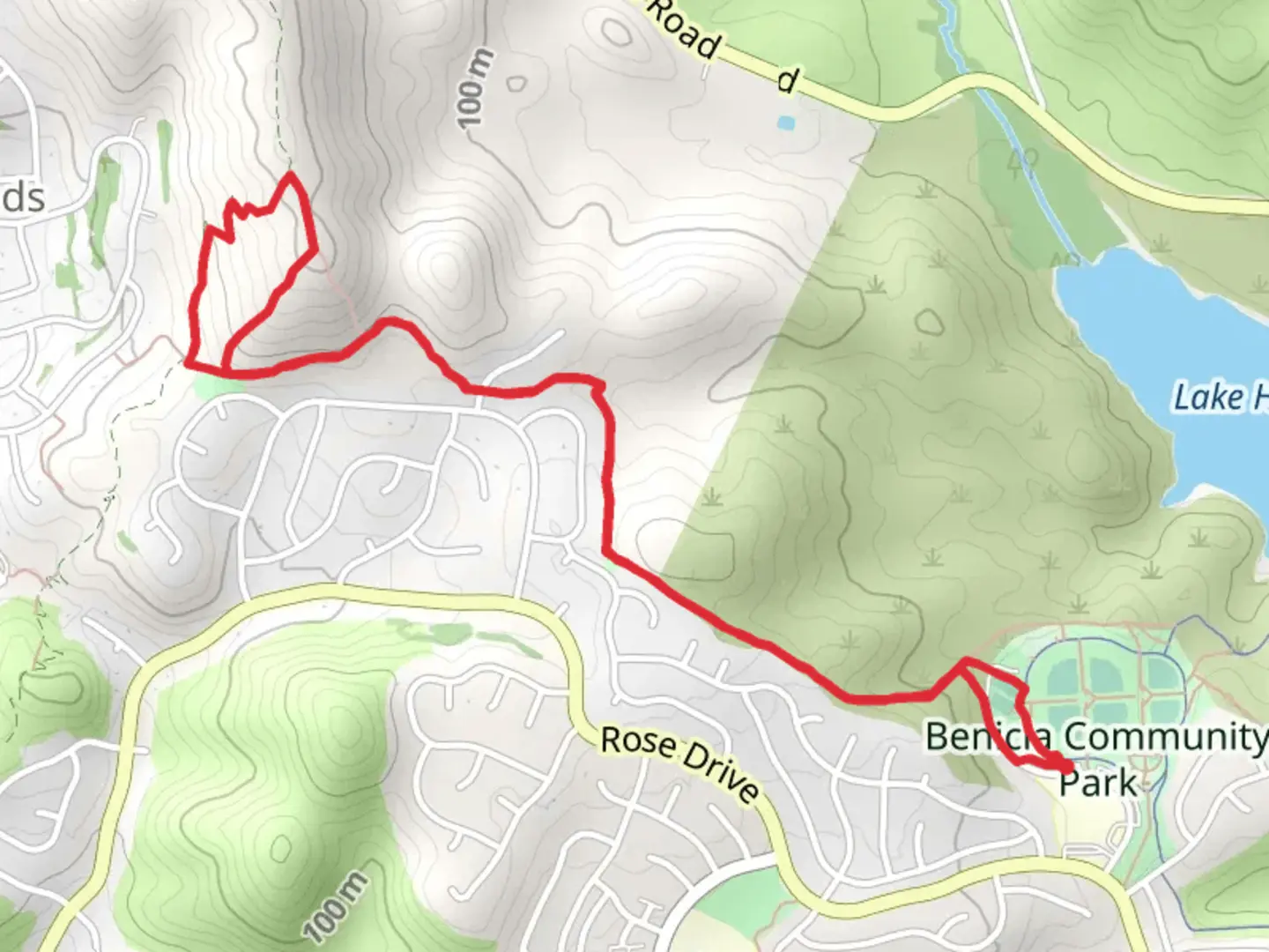 An image depicting the trail Rollye Wilkerson and Valleo-Benicia Buffer Trail Loop and its surrounding area.