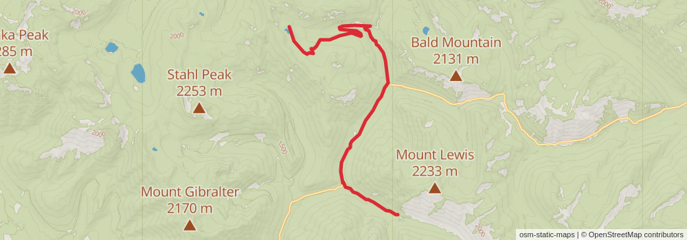 American Perimeter Trail - Rocky Mountains Primary stage 159 Map