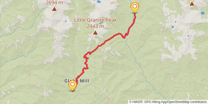 Bigfoot Trail stage 12 Map
