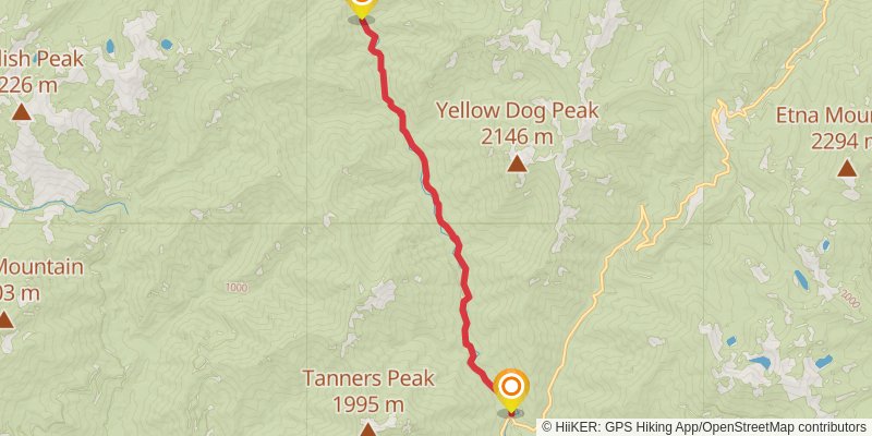 Bigfoot Trail stage 18 Map