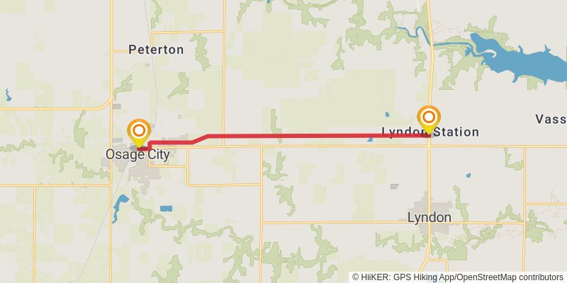 American Discovery Trail - Kansas stage 9 Map