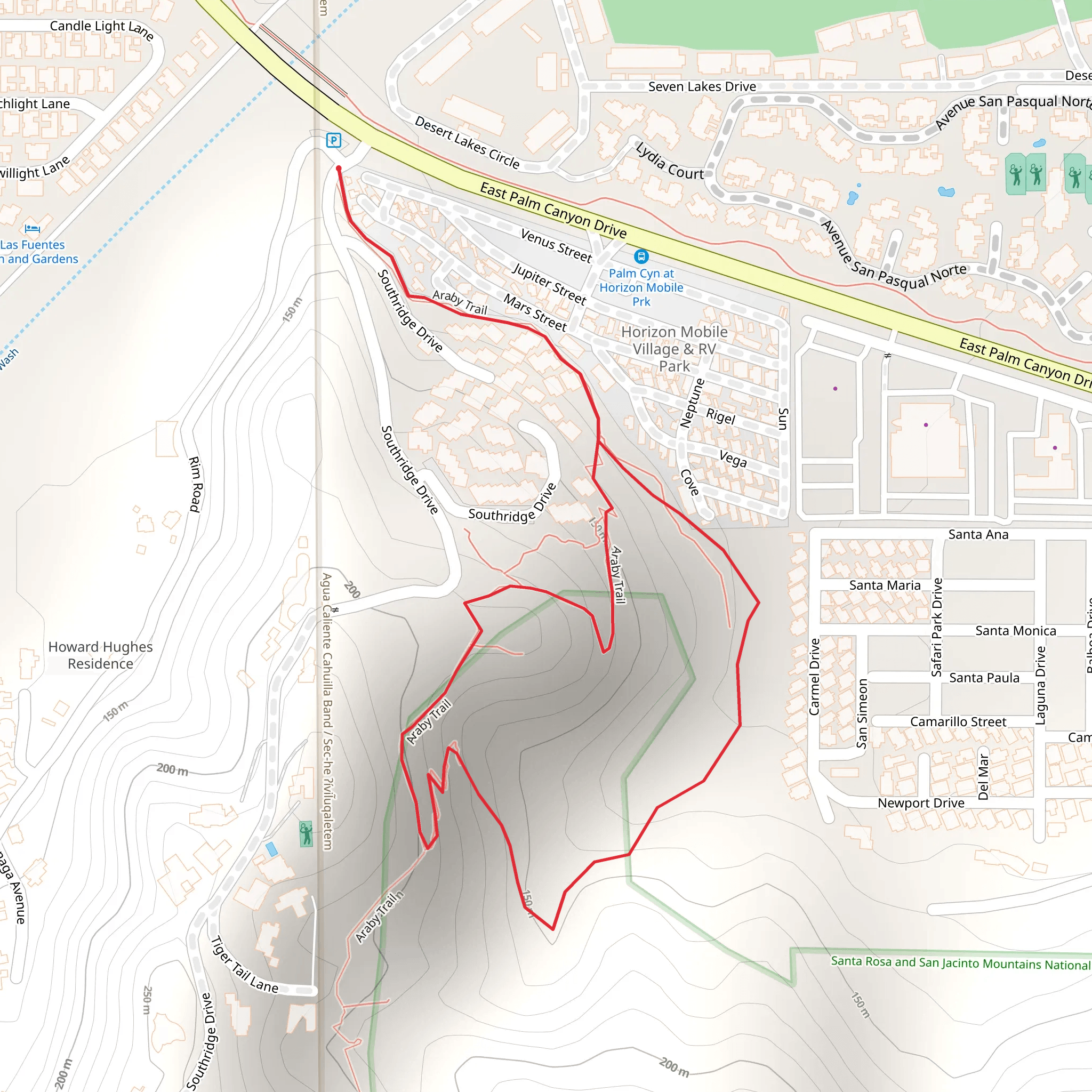 Araby Loop Trail mobile static map