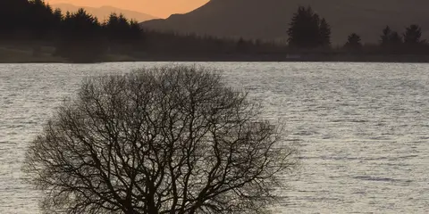 An image depicting the trail Meikle Bin from Carron Valley Reservoir and its surrounding area.