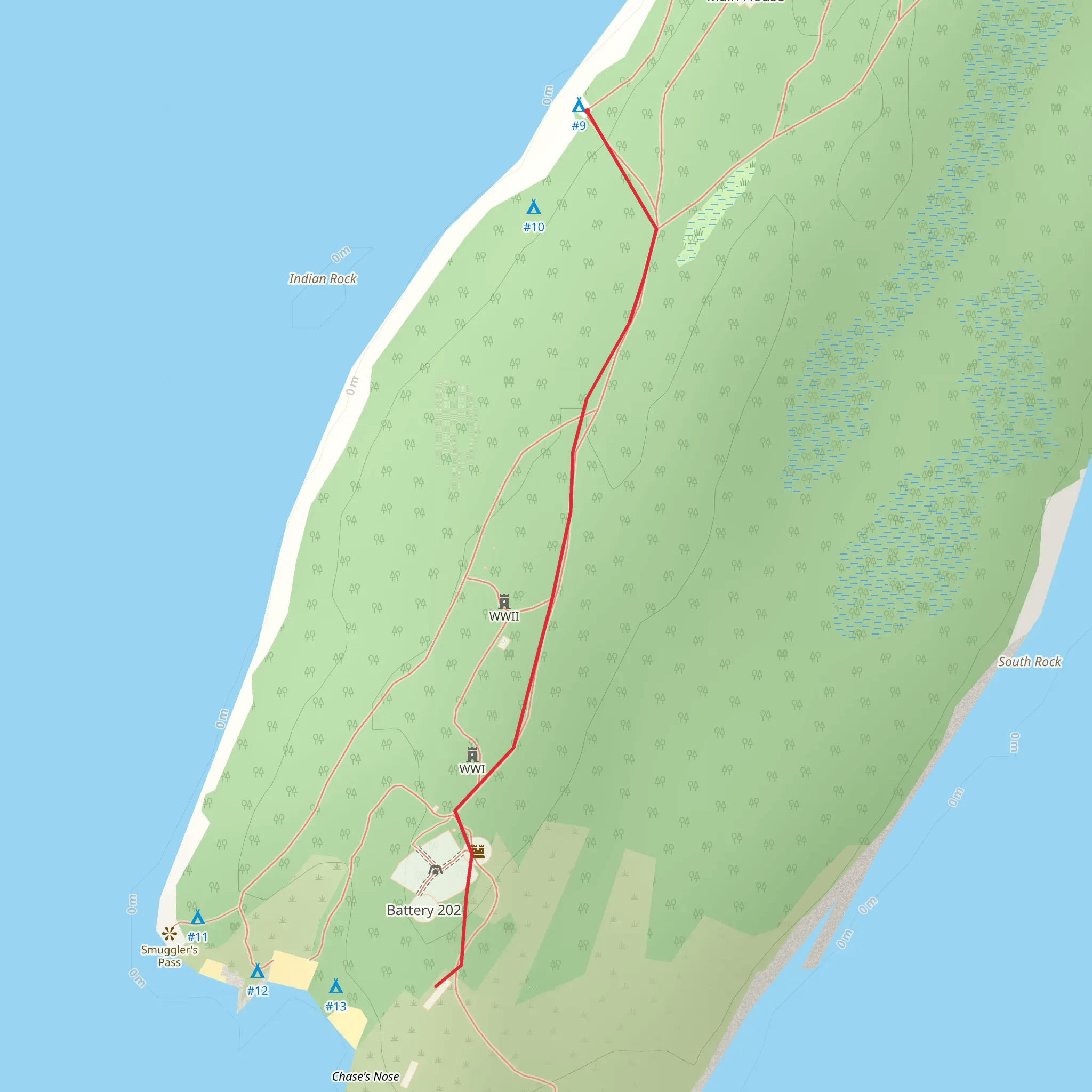 Indian Rock - Jewell Island mobile static map