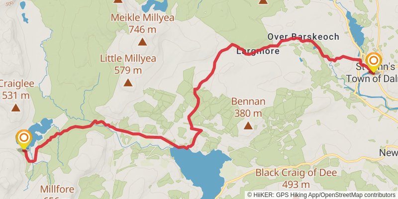 Southern Upland Way stage 5 Map