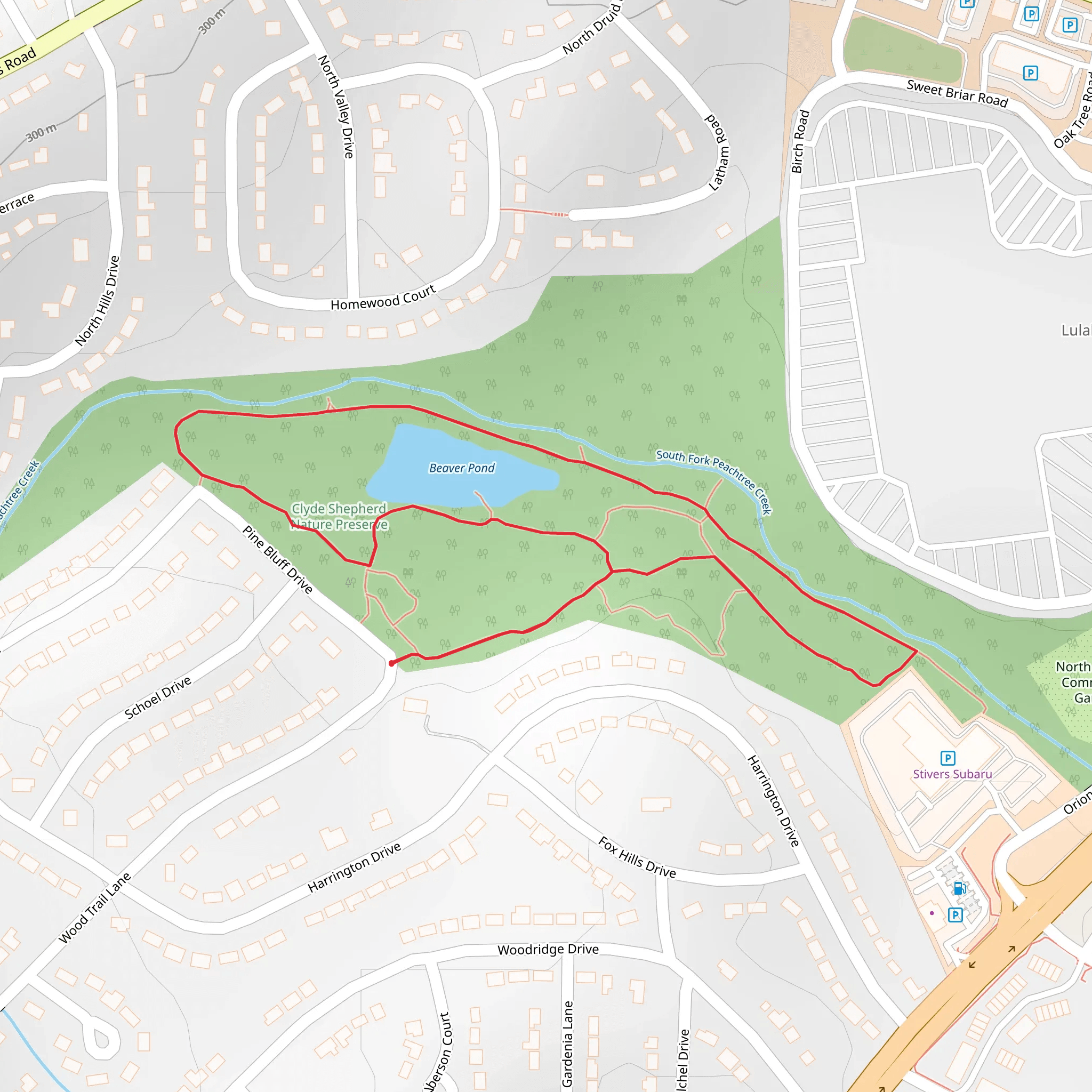 Beaven Pond Loop mobile static map