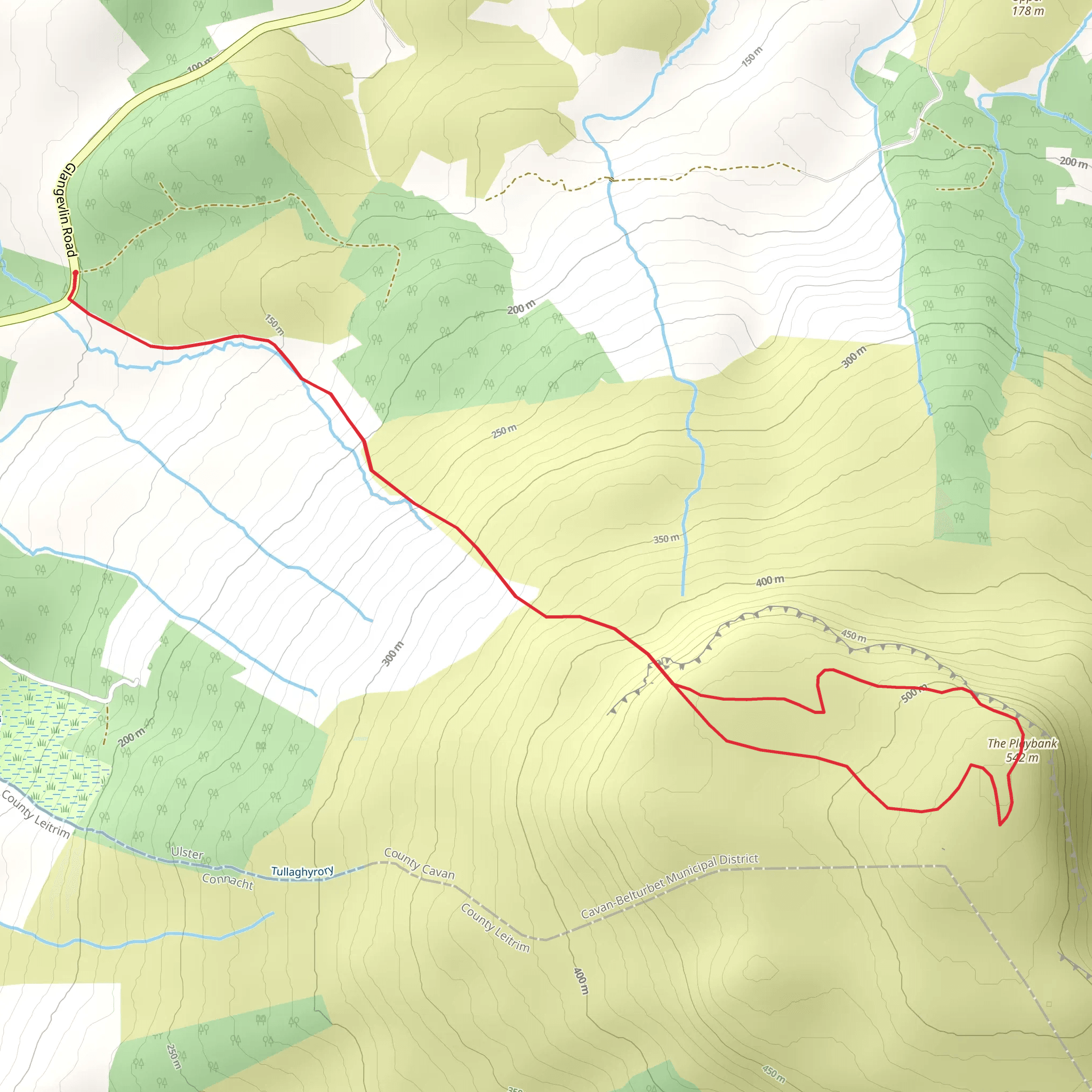 The Playbank Walk from Dowra mobile static map