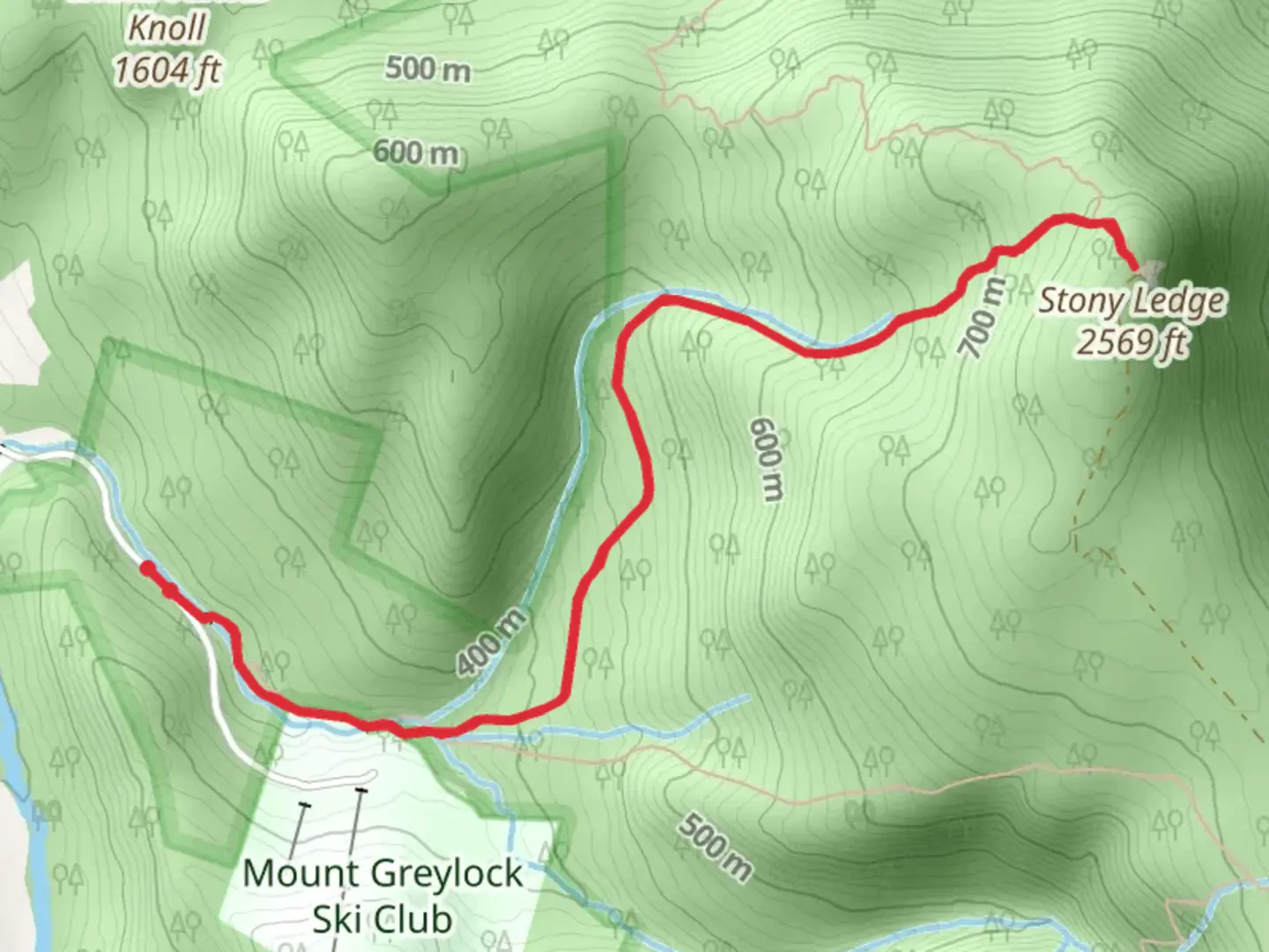 An image depicting the trail Stony Ledge Trail and its surrounding area.