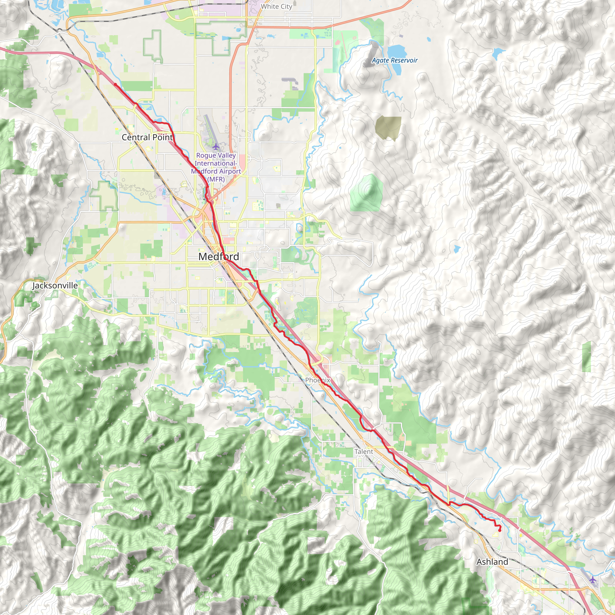 Bear Creek Long Greenway mobile static map