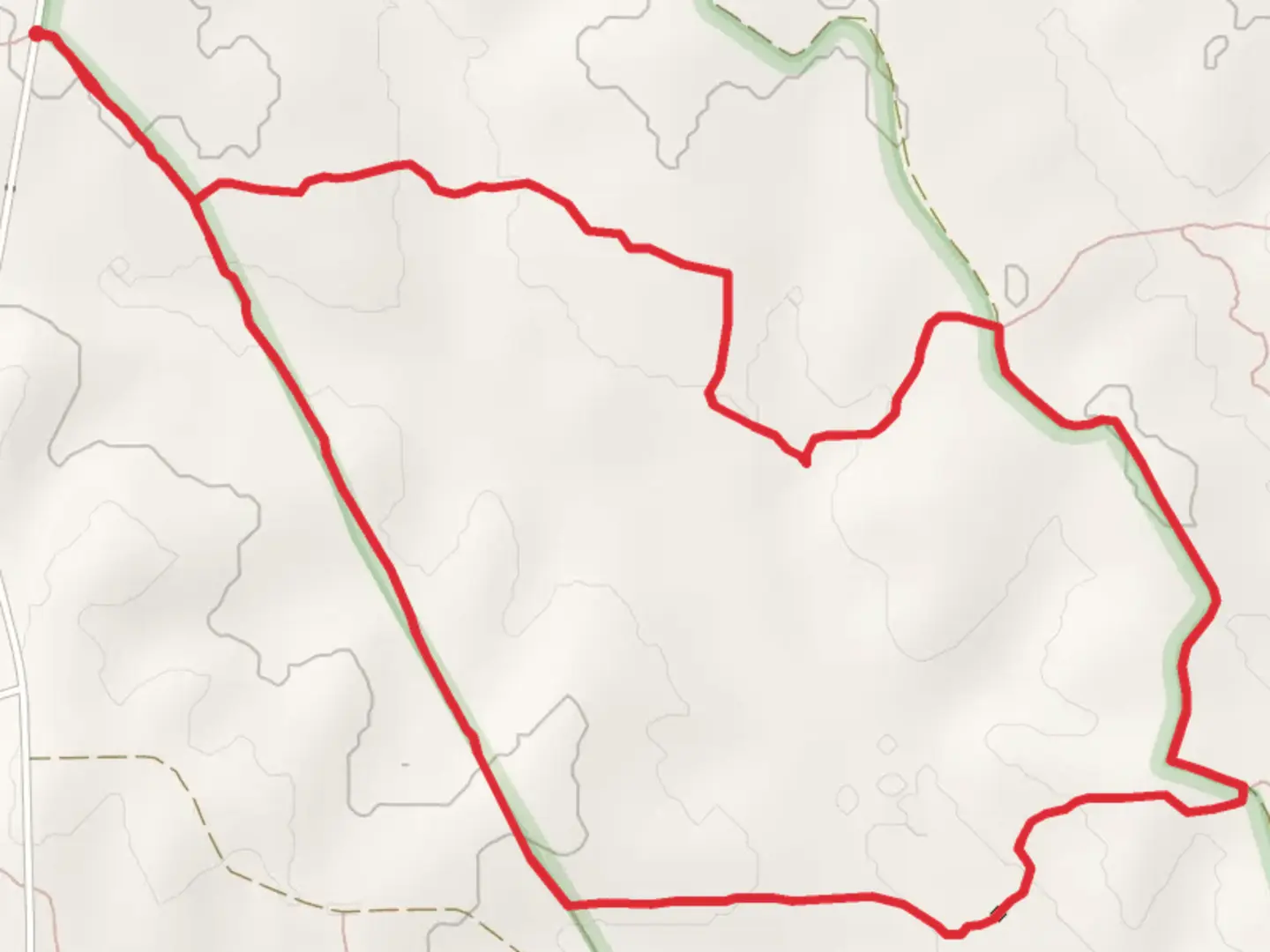 An image depicting the trail North Wilderness Trail and Lone Star Hiking Trail and its surrounding area.