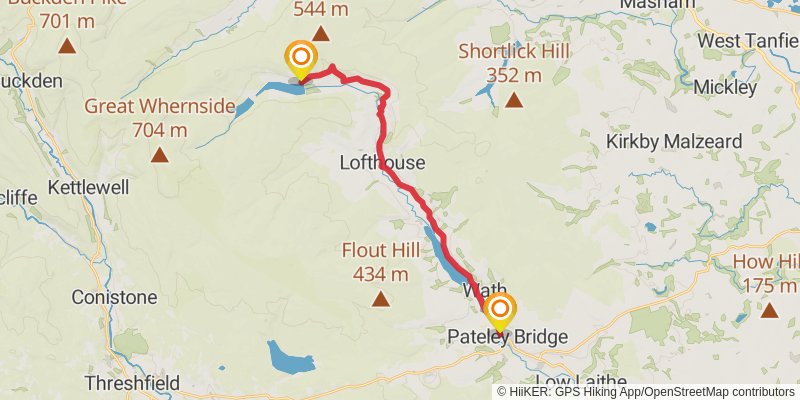 Sea to Sea from Whitby to Morecambe stage 8 Map