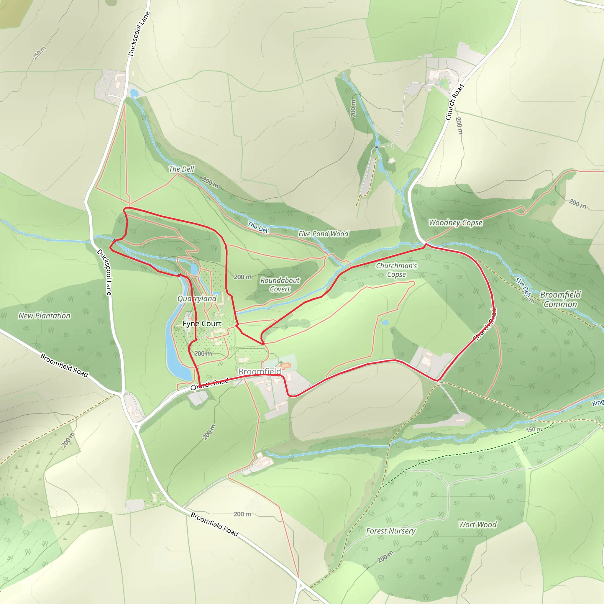 Fyne Court mobile static map