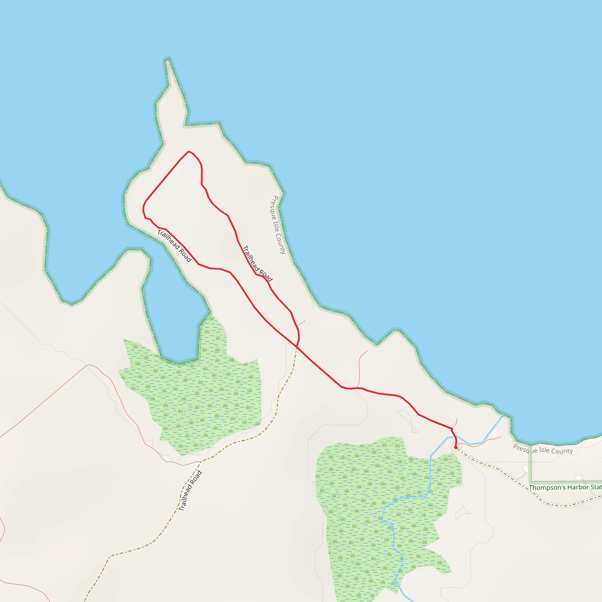 Thompson Harbor State Park mobile static map