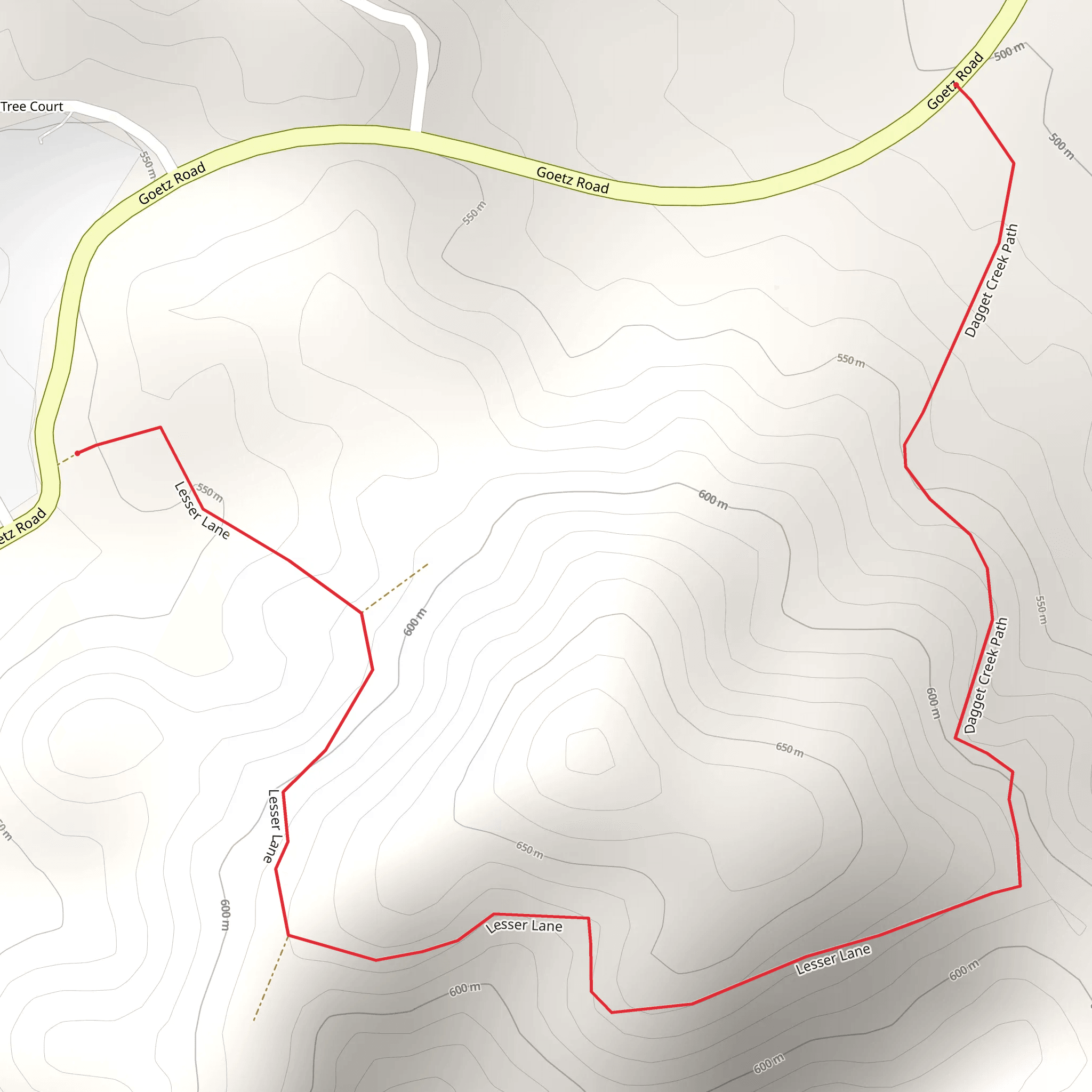 Lesser Lane mobile static map