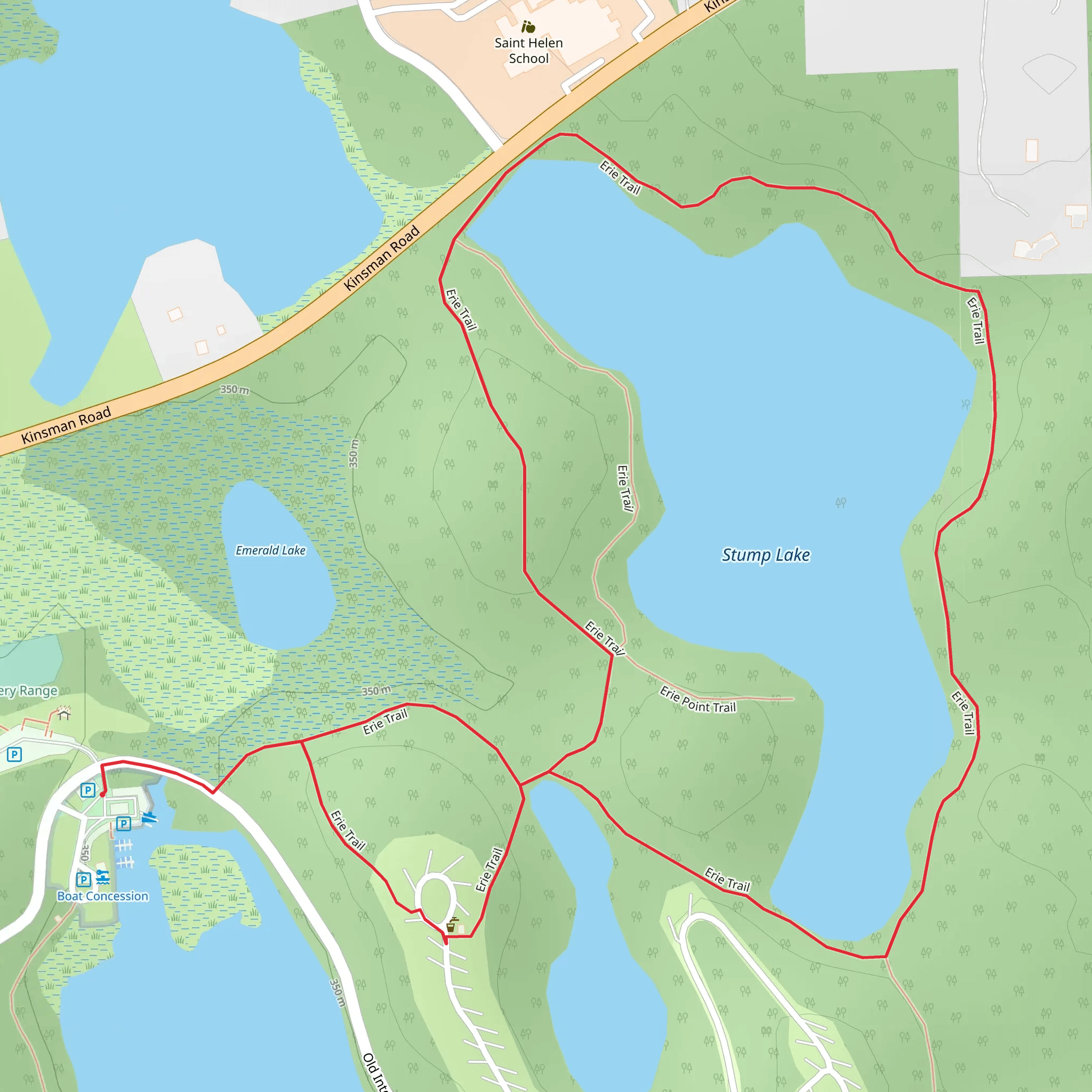 Erie Loop Trail mobile static map