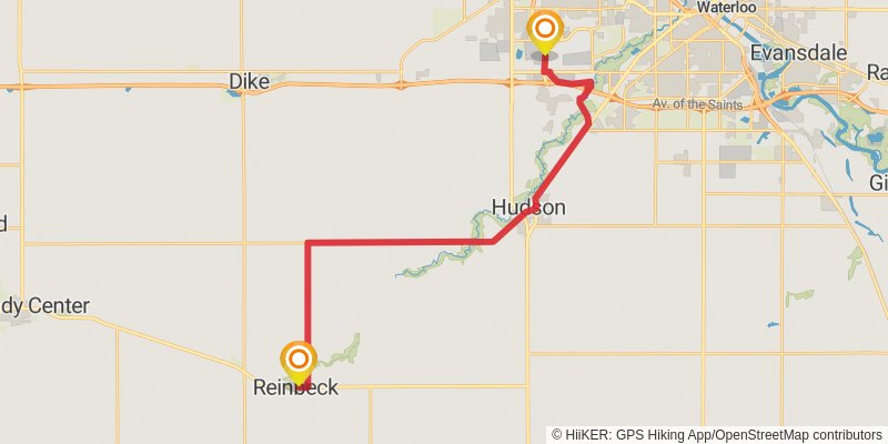 American Discovery Trail North Route stage 139 Map
