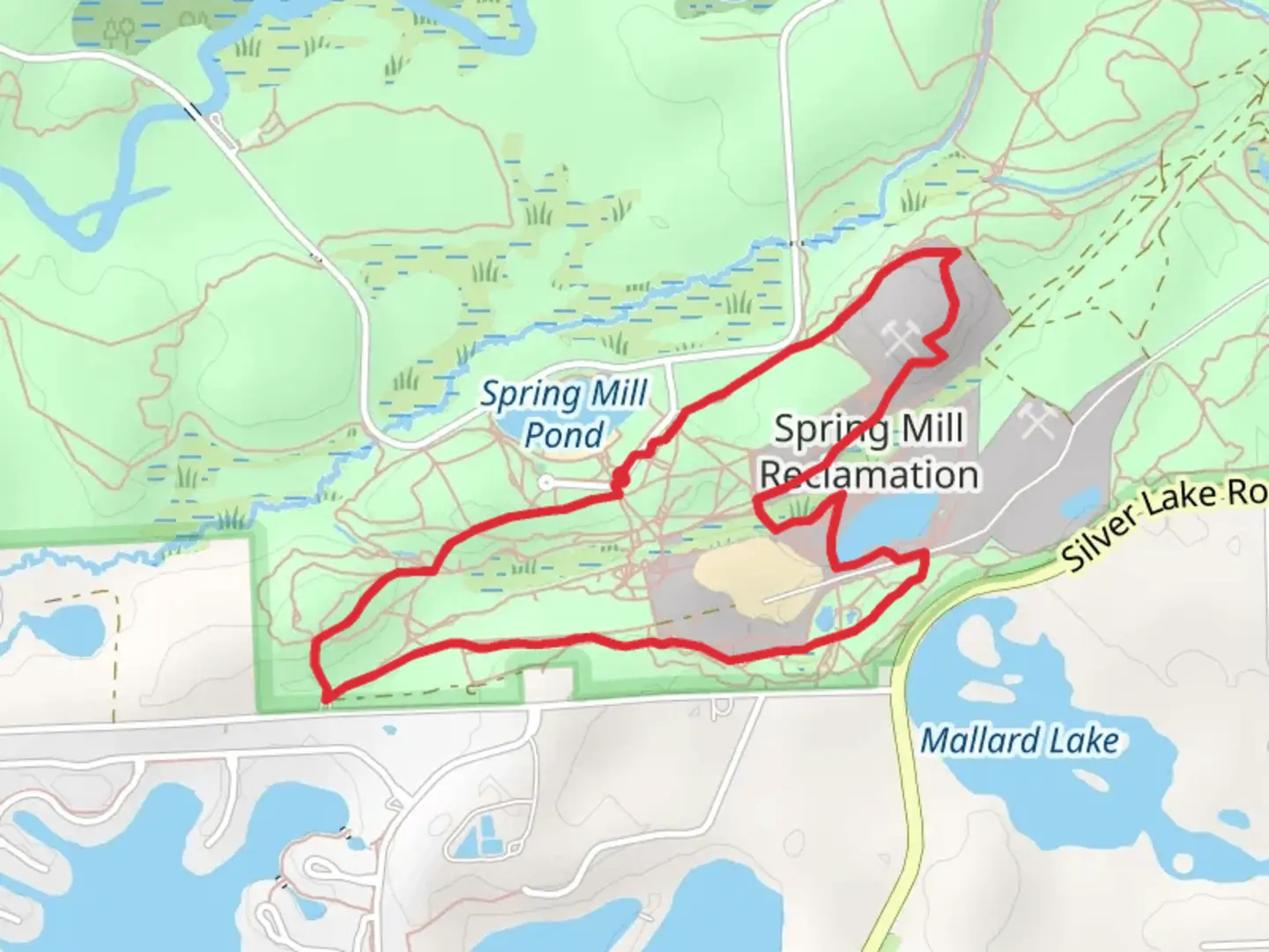 An image depicting the trail Blue Trail Loop and its surrounding area.
