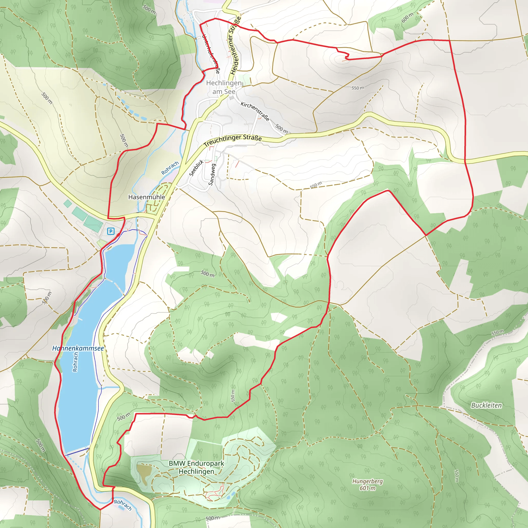 Hahnenkammsee via Rundwanderweg 17 and 20 mobile static map