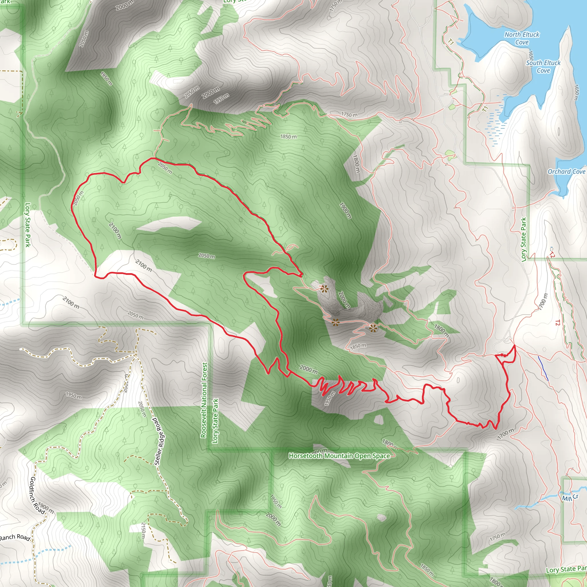 South Valley, Howard Trail and Westridge Trail Loop mobile static map