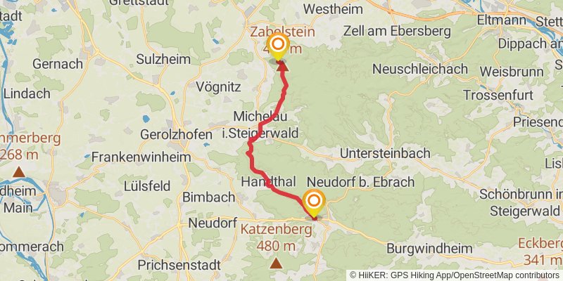 Kelten-Erlebnisweg stage 5 Map