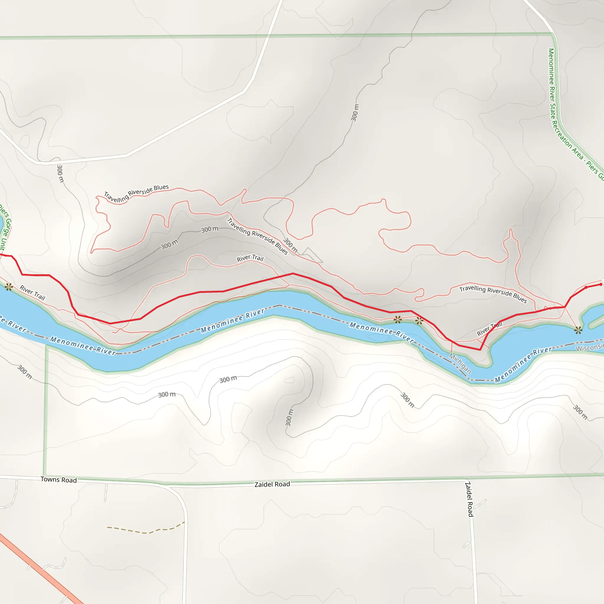 Menominee River Walk mobile static map