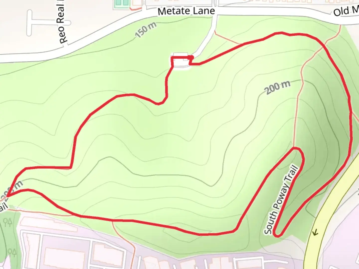 An image depicting the trail South Poway Loop Trail and its surrounding area.