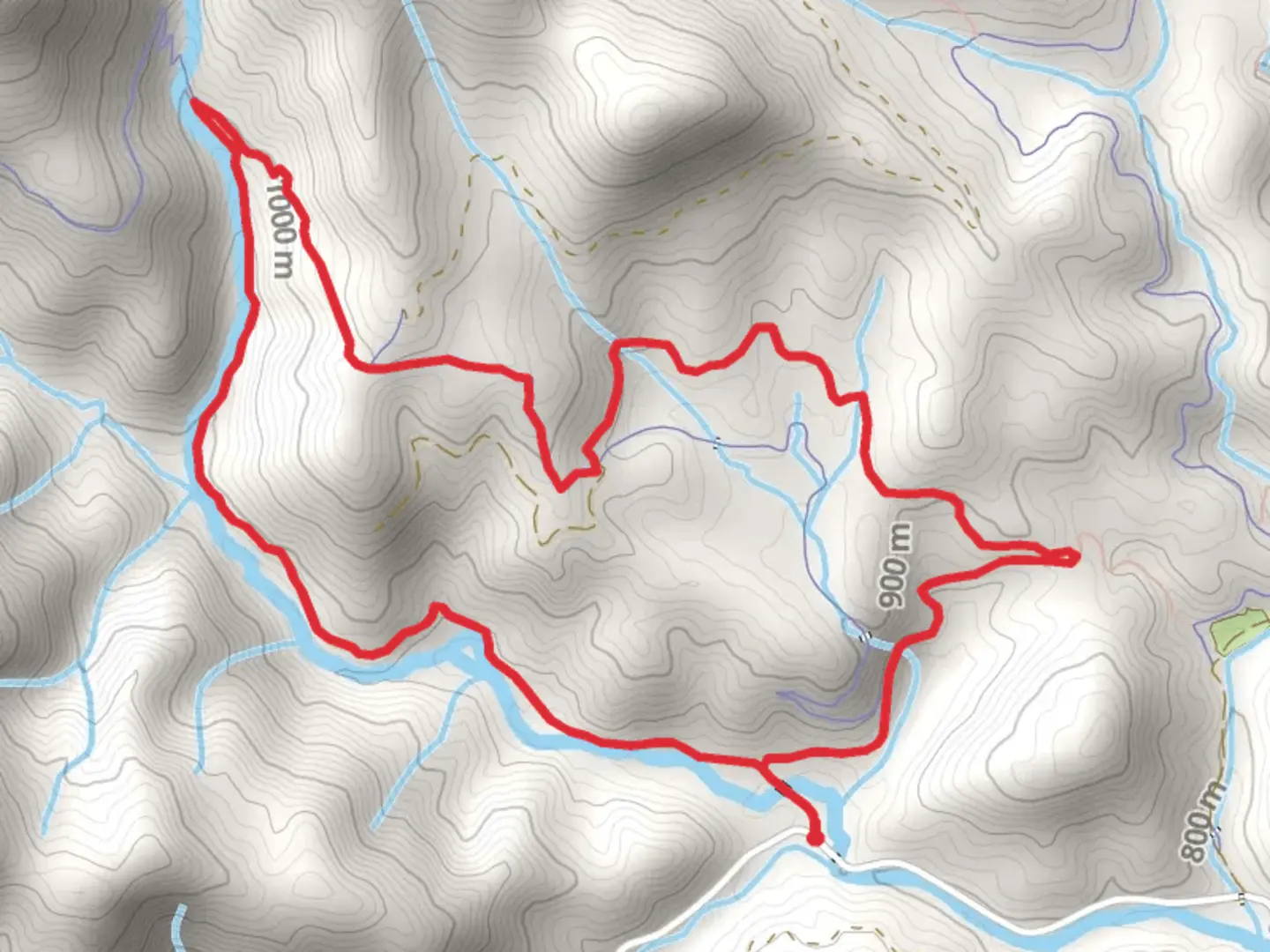 An image depicting the trail Daniel Ridge and Lanning Ridge Loop and its surrounding area.