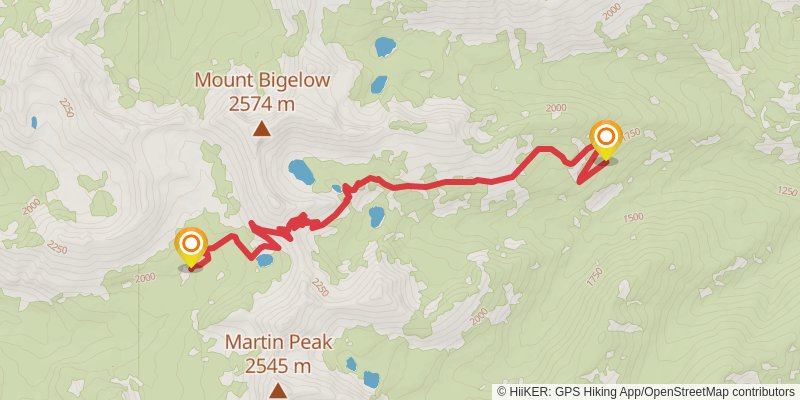 Chelan Summit Trail alt 1 Map