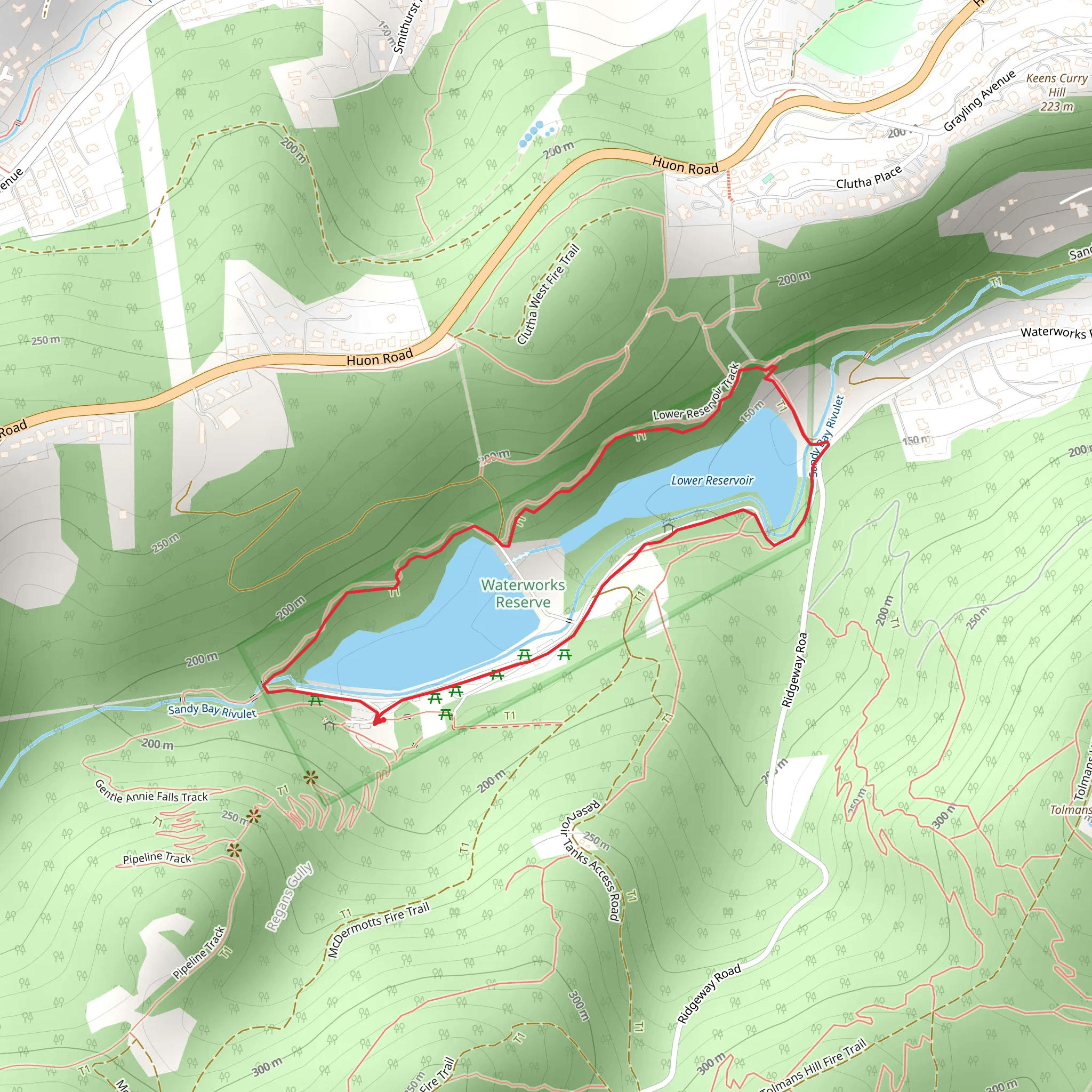 Reservoirs Circuit Trail mobile static map