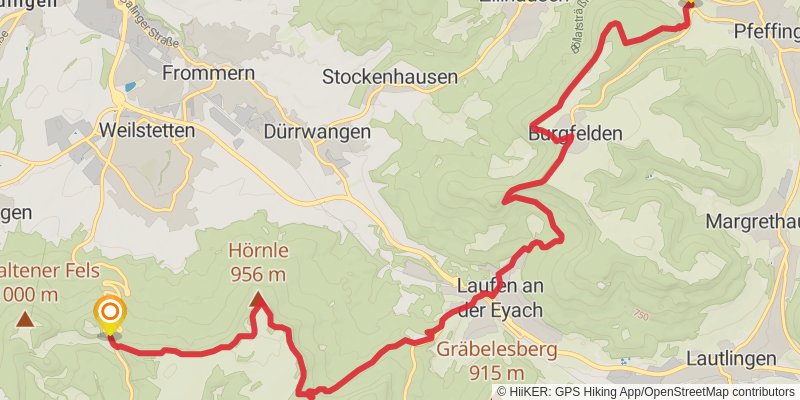 Albsteig stage 16 Map