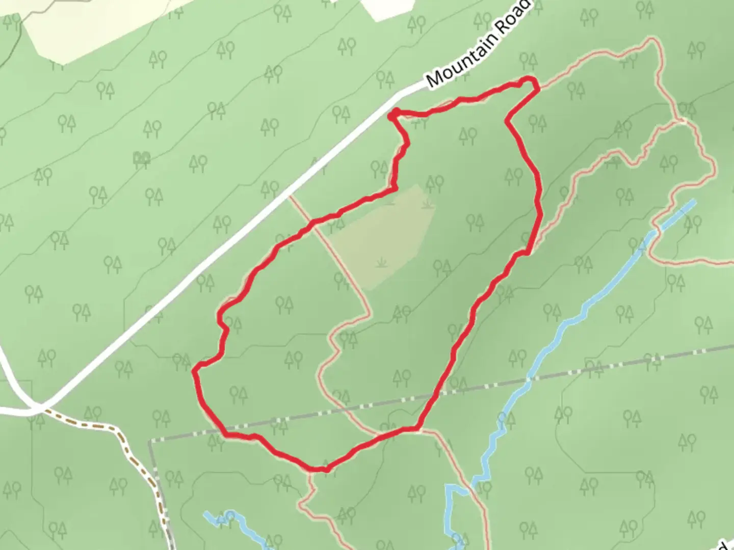 An image depicting the trail Blue, Green and Yellow Loop Trail and its surrounding area.