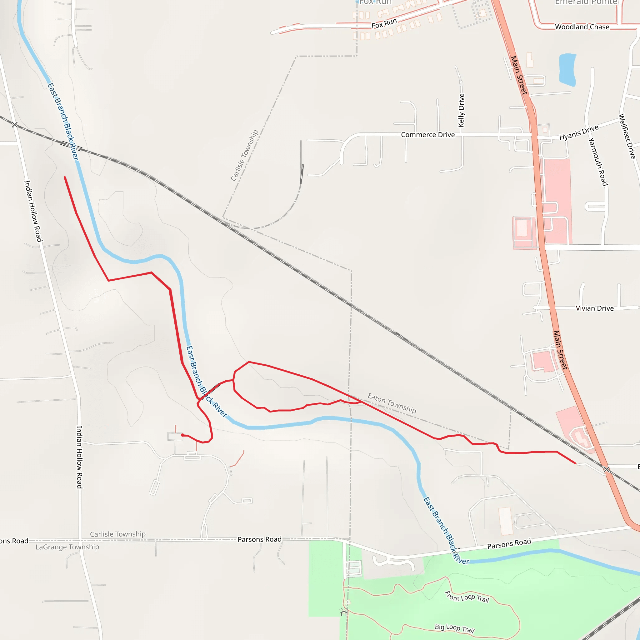 East Branch Black River Loop mobile static map