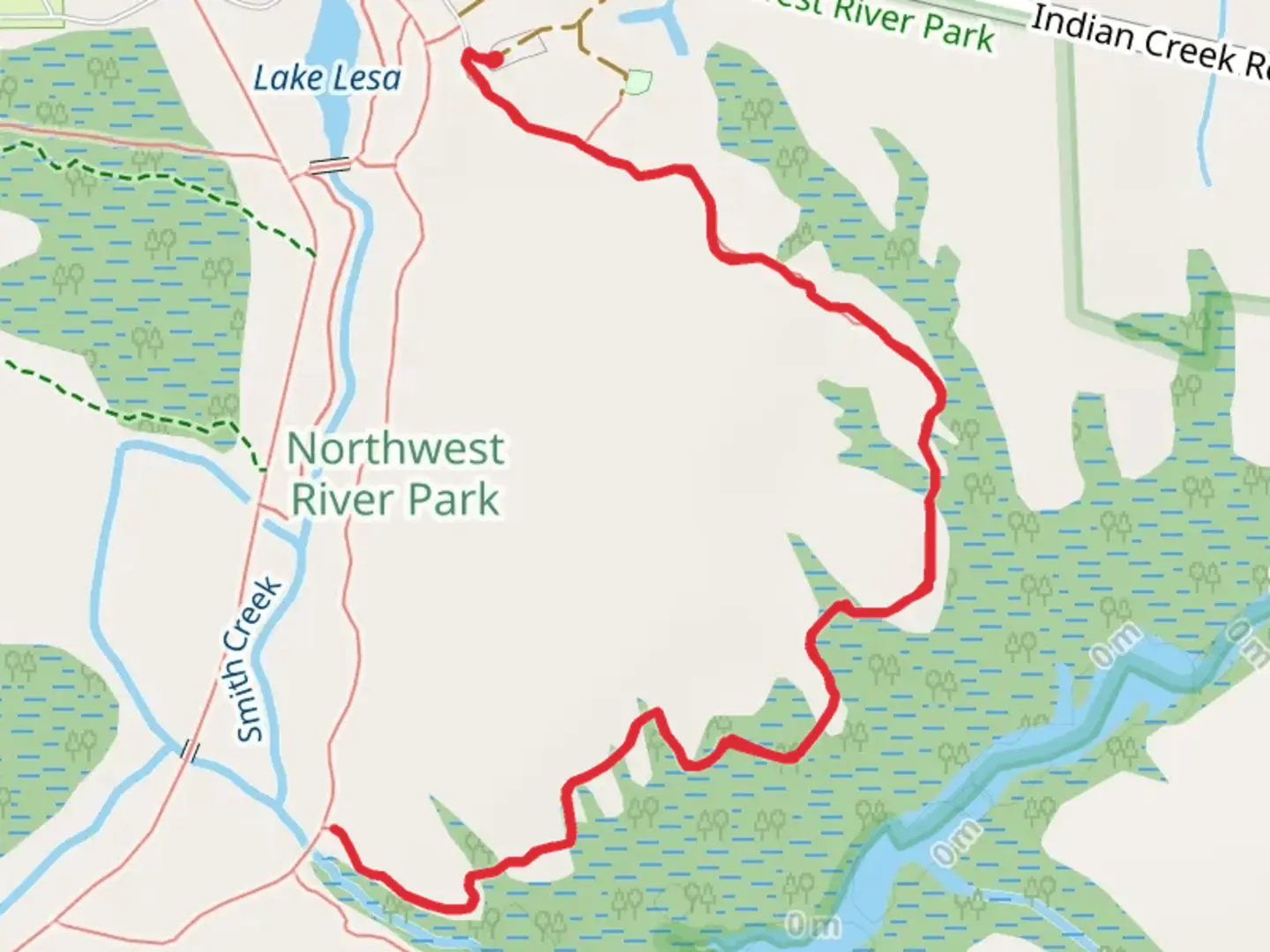 An image depicting the trail Molly Mitchell Trail and its surrounding area.