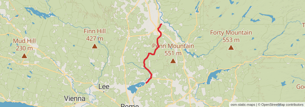 American Perimeter Trail - New York to Maine stage 24 Map
