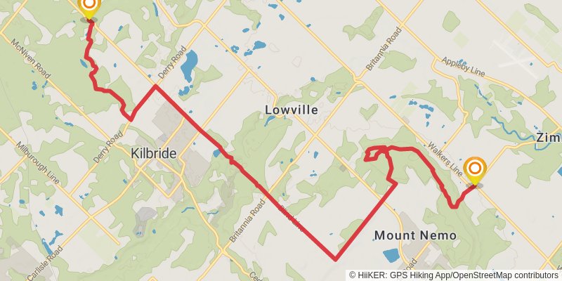 The Bruce Trail stage 10 Map