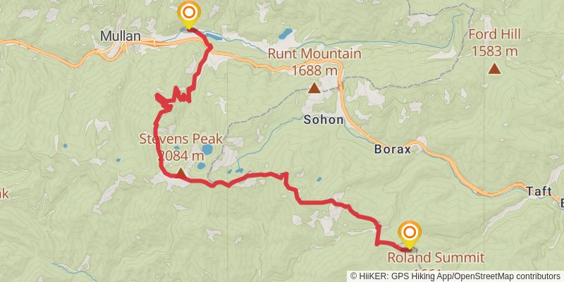 Ultra Pedestrian North Loop stage 16 Map