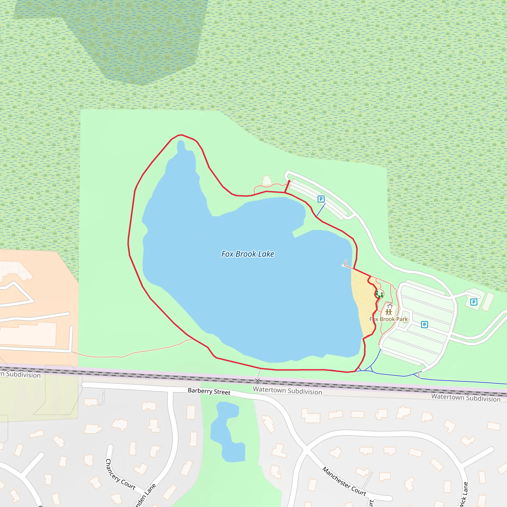 Fox Brook Lake Loop mobile static map