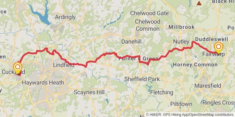 Sussex Diamond Way stage 4 Map