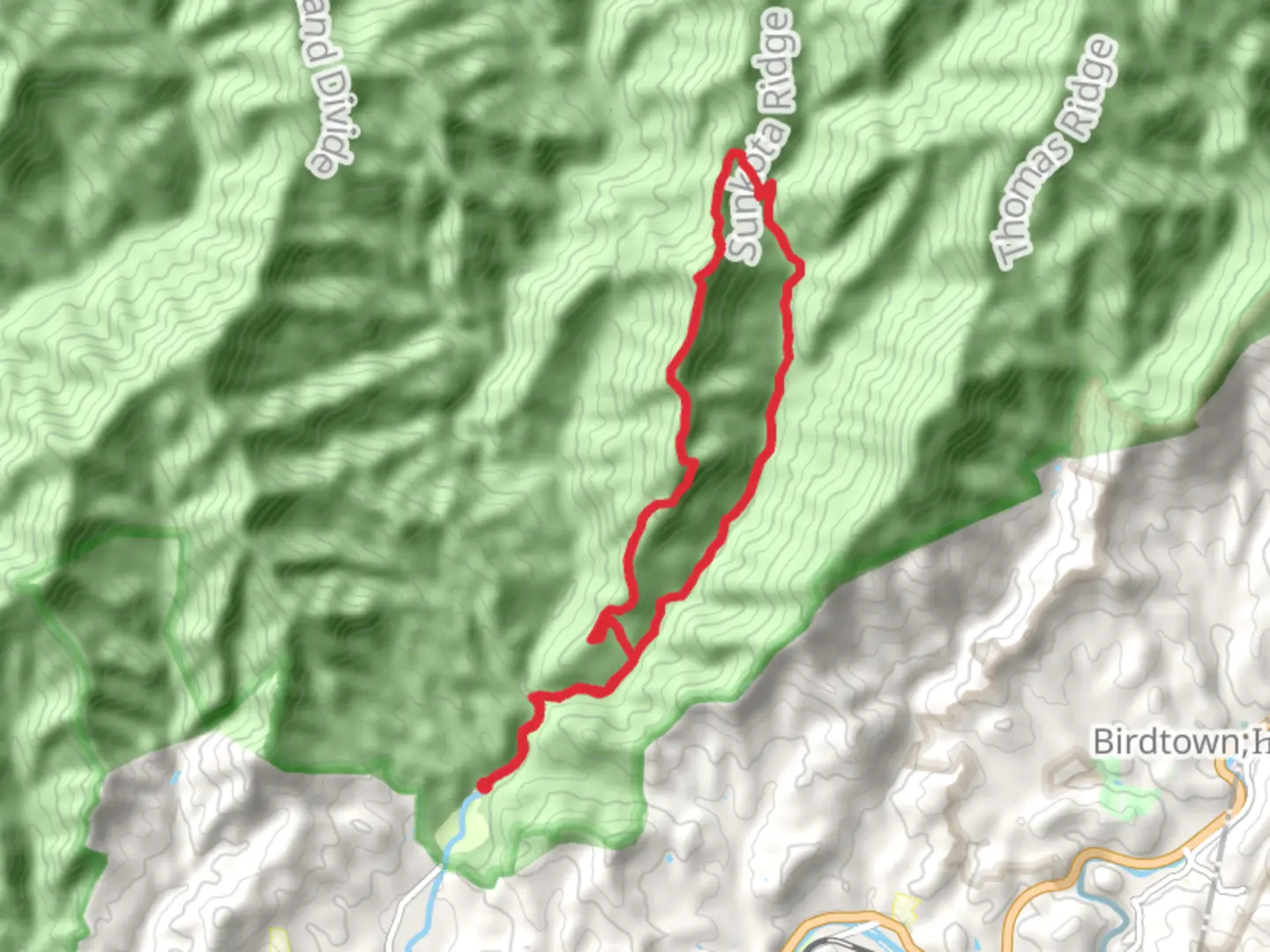 An image depicting the trail Indian Creek Trail and Deep Creek Trail Loop and its surrounding area.