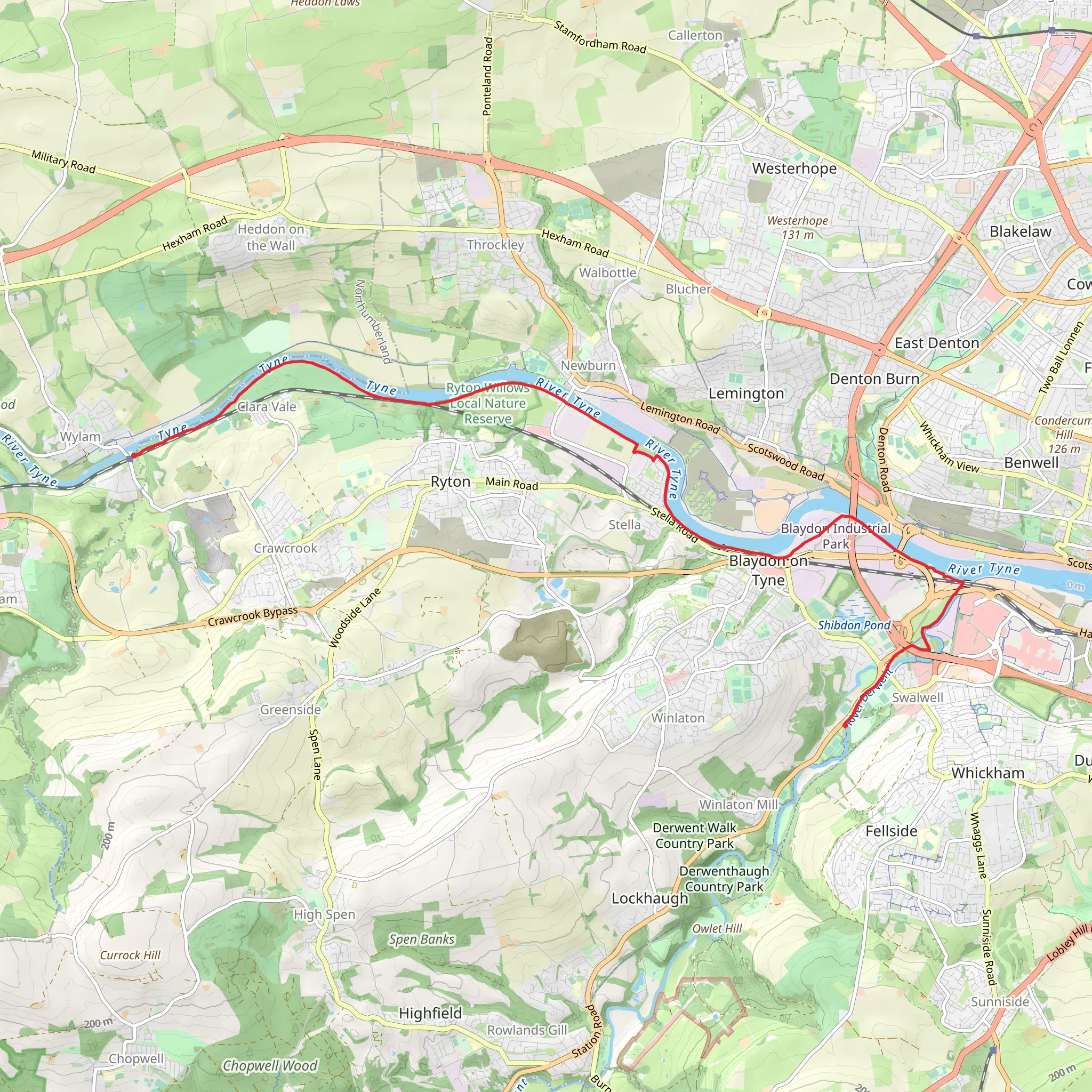 Keelmans Way Walk mobile static map