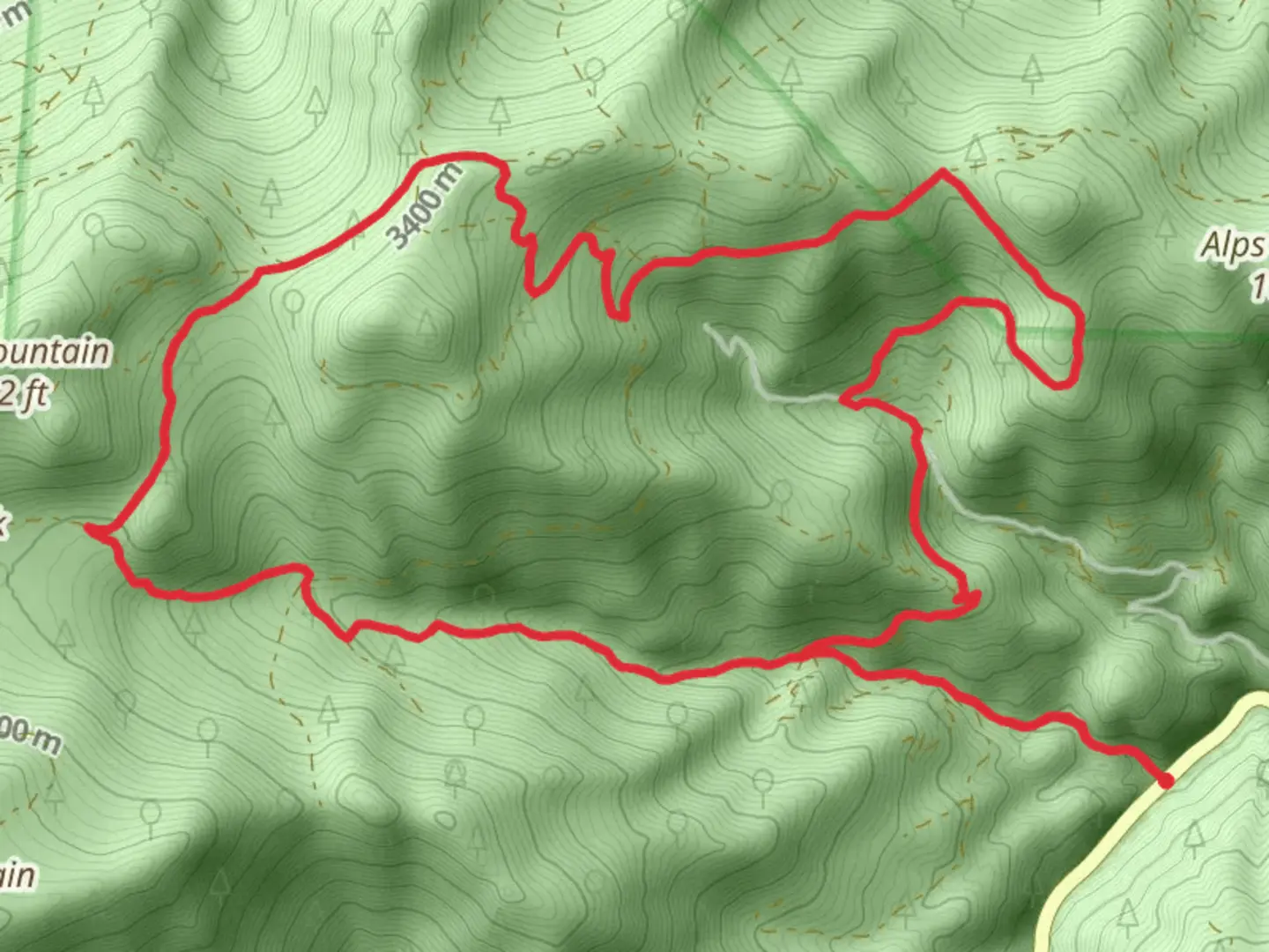 An image depicting the trail Lamartine and Magnet Park Loop and its surrounding area.