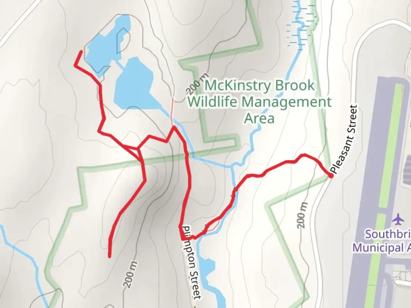 An image depicting the trail Pleasant Street Trail and its surrounding area.